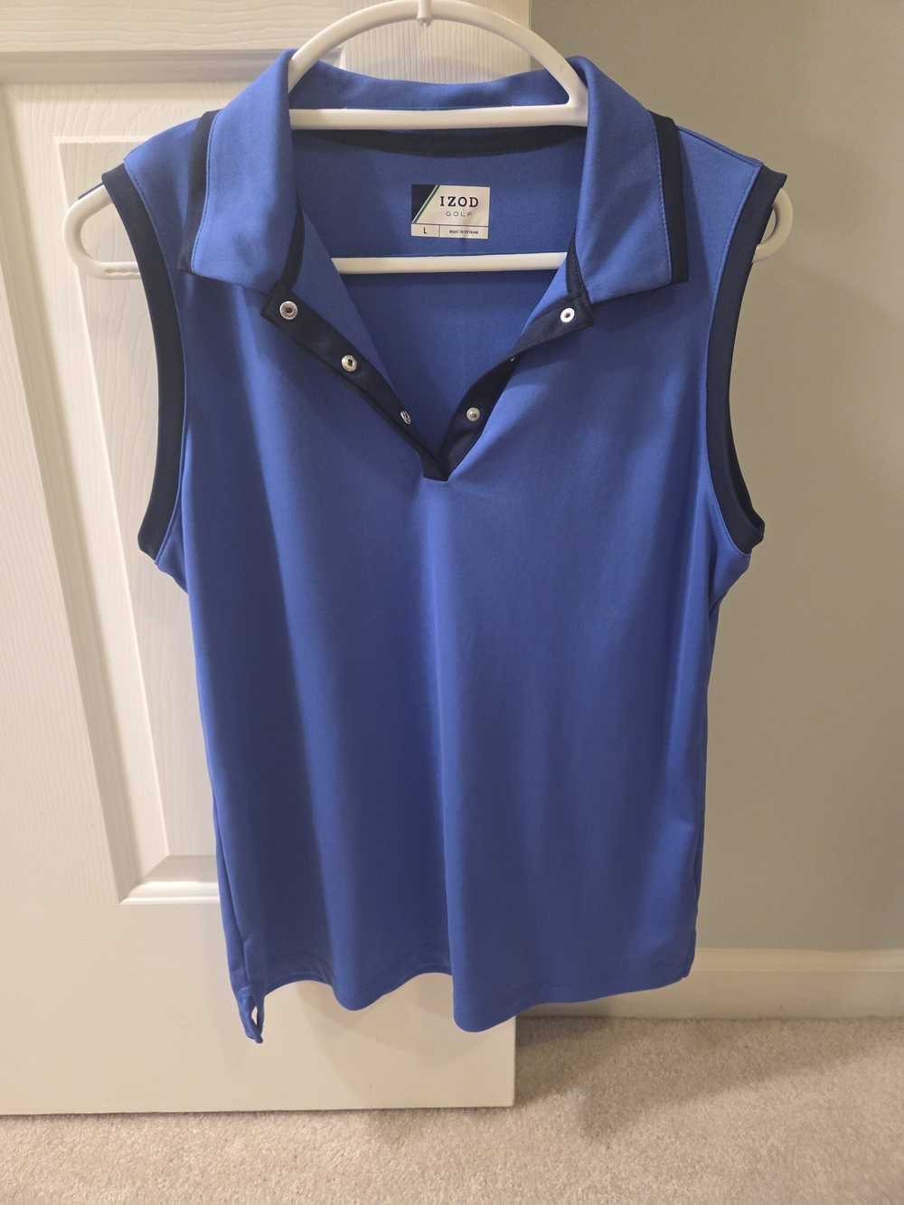 IZOD Women’s Sleeveless Polo Tank - Blue